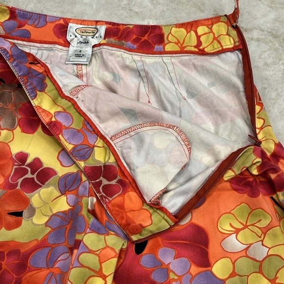 Talbots Tropical Print Culottes | Multicolor | Size 6 - Picture 3 of 10